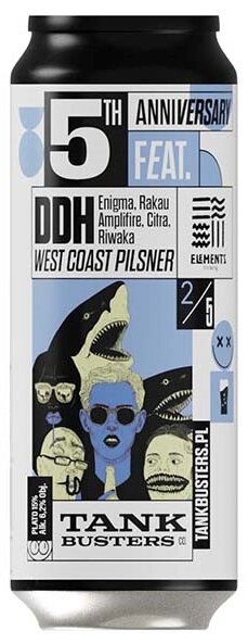 Tankbusters feat. Brewing Elements - 5th Anniversary 2/5 - 6,0% alc.vol. 0,5l - West Coast Pilsner