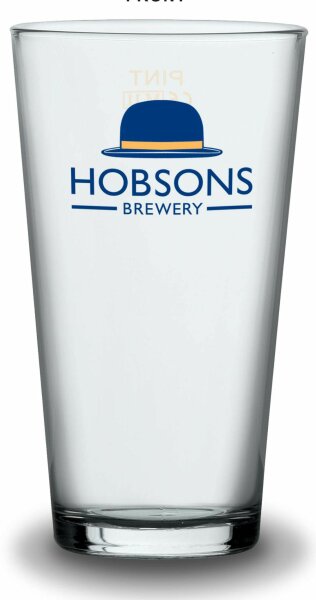 Hobsons - Bierglas - Pint Becherglas blauer Hut