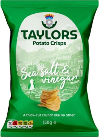 Taylors - Sea Salt & Vinegar 150g - Straight Cut Crisps