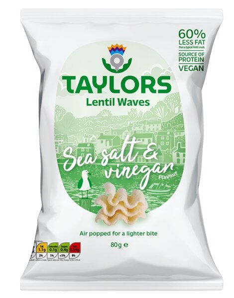 Taylors - Sea Salt & Vinegar 80g - Lentil Waves