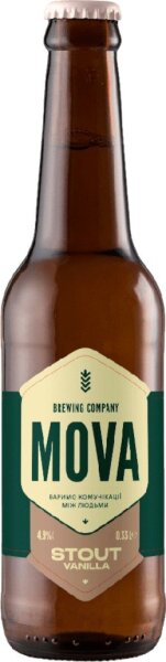 MOVA Brewing Co. - Stout Vanilla - 4,9% alc.vol. 0,33l - Vanilla Stout