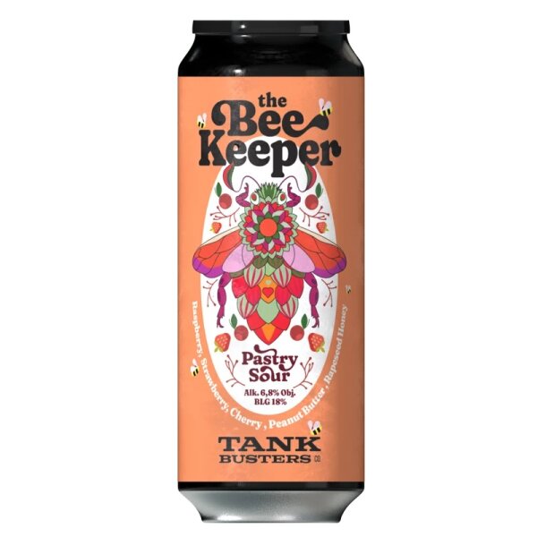 Tankbusters - The Bee Keeper Vol. 5 - 6,8% alc.vol. 0,5l - Raspberry, Strawberry, Cherry, Peanut Butter, Rapeseed Honey Pastry Sour