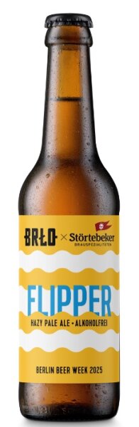 BRLO x Störtebeker x Berlin Beer Week - Flipper - <0,5% alc.vol.0,33l - Alkoholfreies Hazy Pale Ale