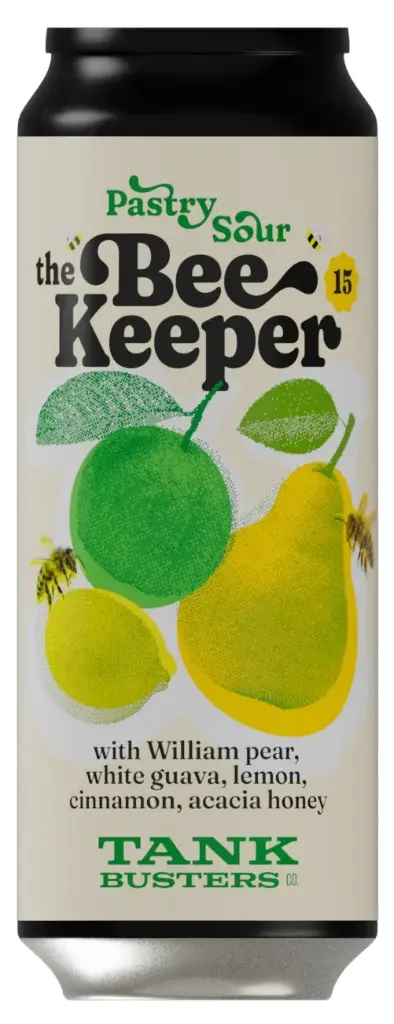 Tankbusters - The BeeKeeper Vol. 15 - 5,0% alc.vol. 0,5l - William Pear, White Guave, Lemon, Cinnamon & Acacia Honey Pastry Sour