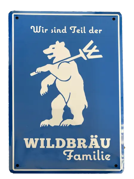Wildbräu - Blechschild