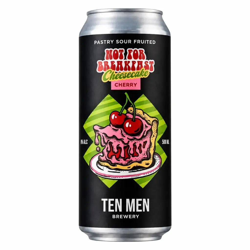 Ten Men - Not For Breakfast Cheesecake Cherry - 5,0% alc.vol. 0,5l - Pastry Sour Fruited Ale with Cherry