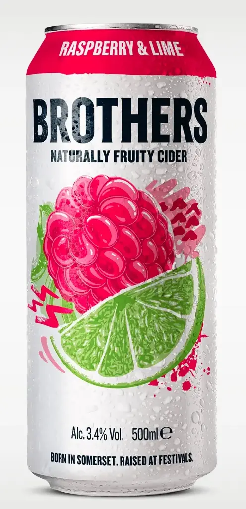 Brothers - Raspberry & Lime Dose - 3,4% alc.vol. 0,5l - Fruchtcider