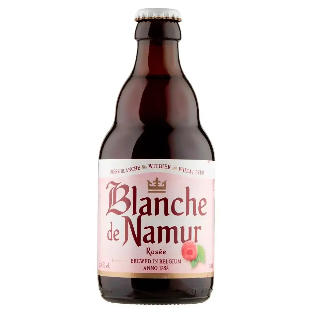Brasserie du Bocq - Blanche de Namur Rosée - 3,4% alc.vol. 0,33l - Wit  mit Himbeeren
