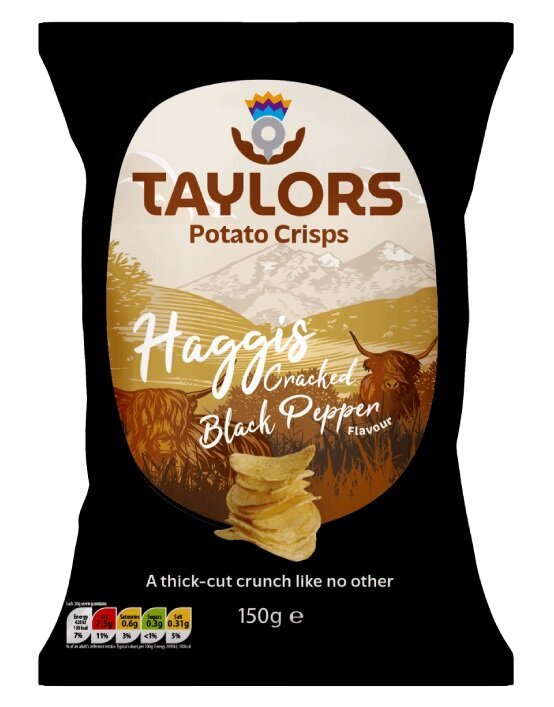 Taylors - Haggis & Cracked Black Pepper 150g - Straight Cut Crisps
