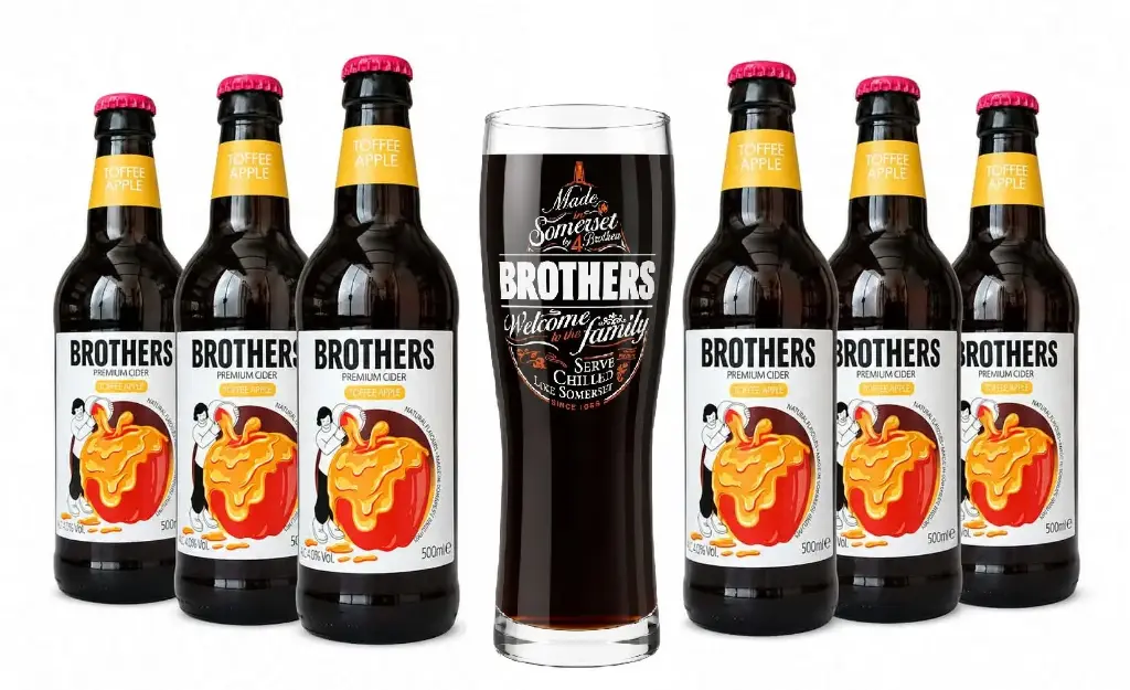 Brothers Toffee Apple Ciderpaket mit Glas