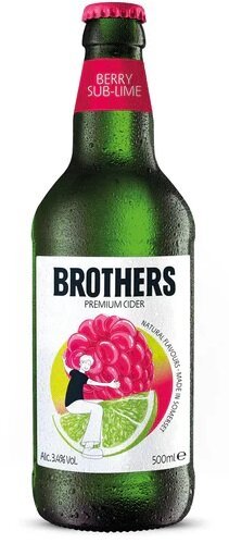[brother62] Brothers - Raspberry & Lime - 4,0% alc.vol. 0,5l - Fruchtcider
